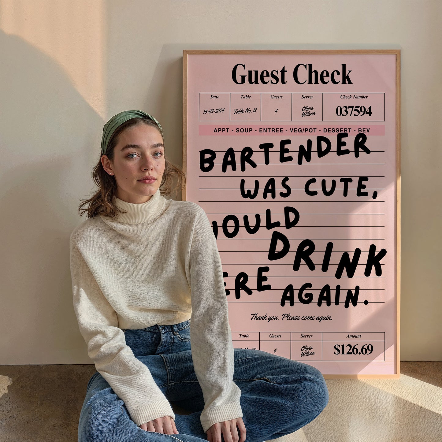 Bartender was cute