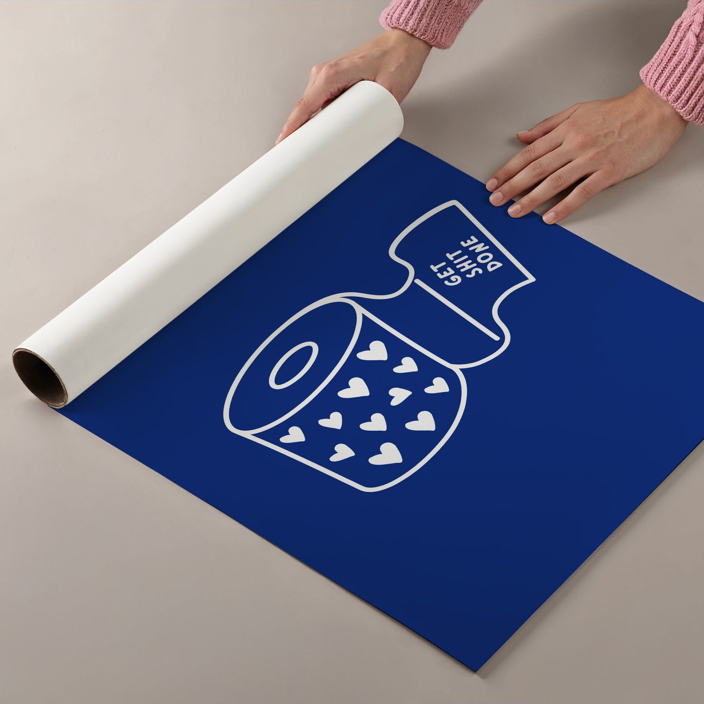 Toilettenpapier mit Liebe