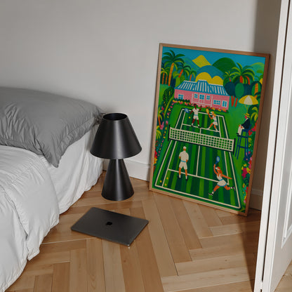 Tennisgemälde minimalistisch