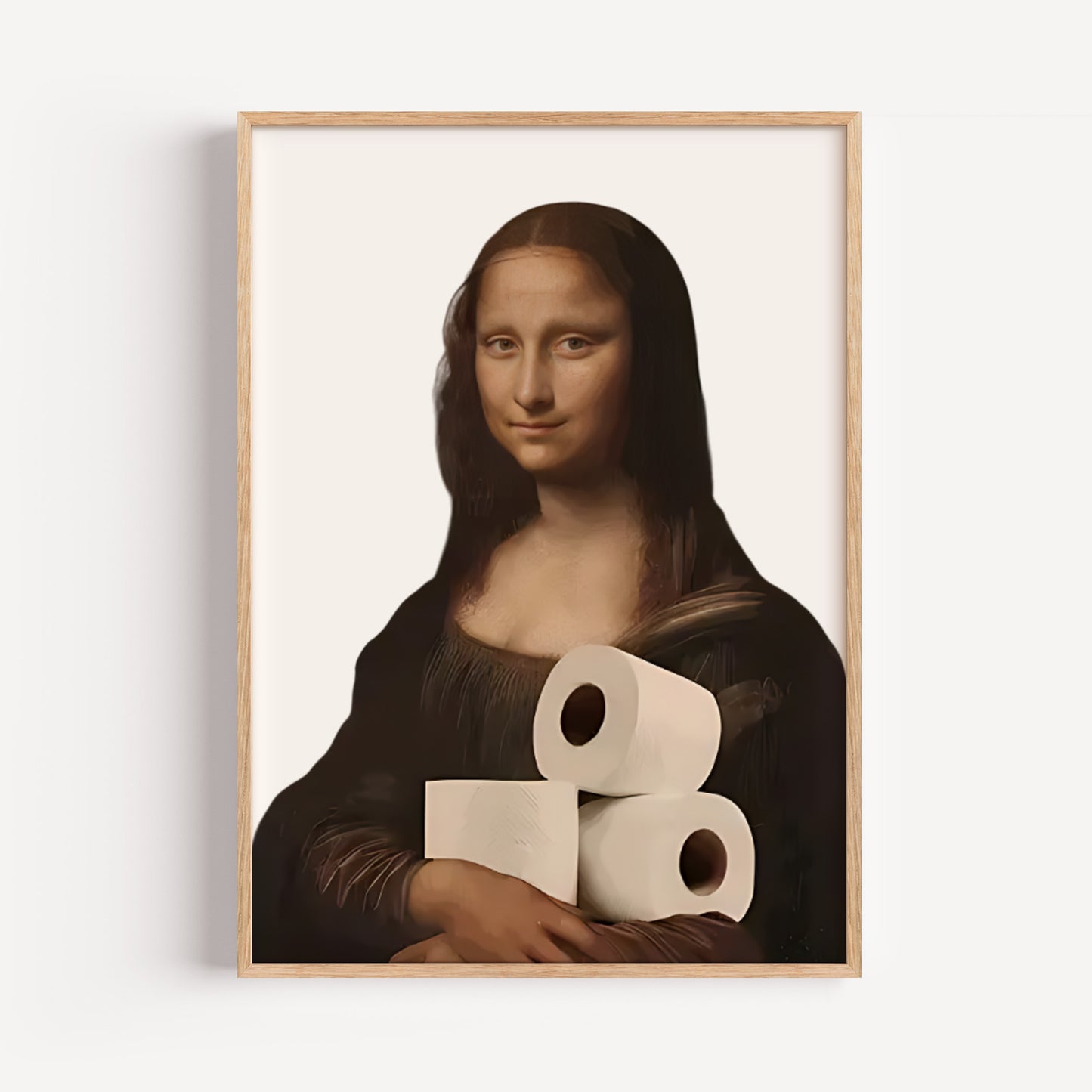 Mona Lisa mit Toilettenpapier