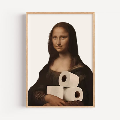 Mona Lisa mit Toilettenpapier