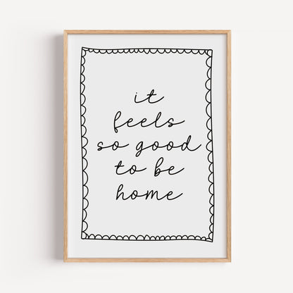 Feels so good to be home