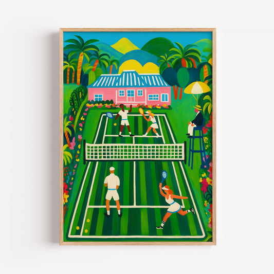 Tennisgemälde minimalistisch