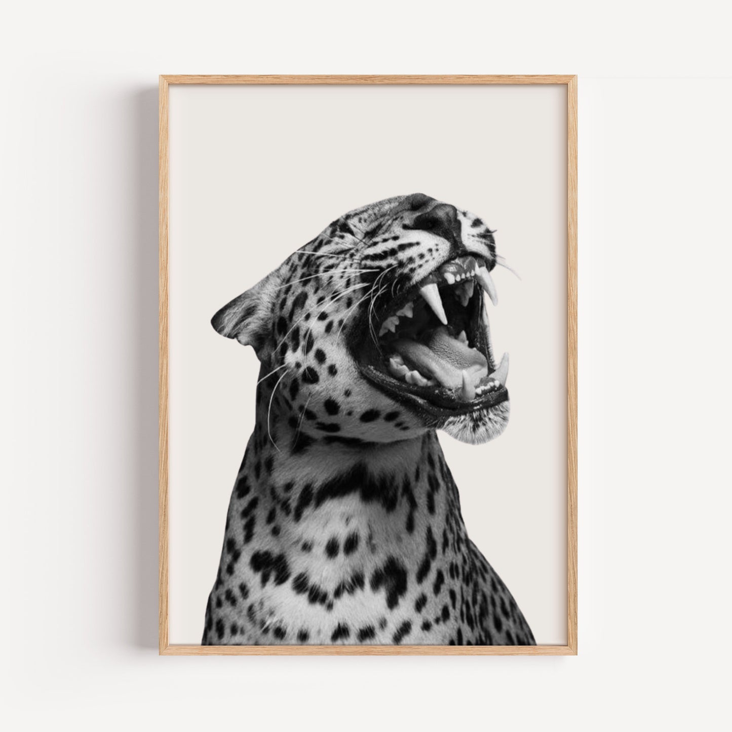 Leopard schwarz-weiß