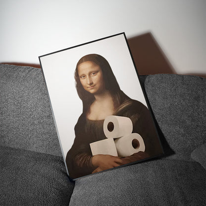 Mona Lisa mit Toilettenpapier
