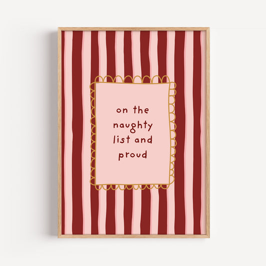On the naughty list and proud