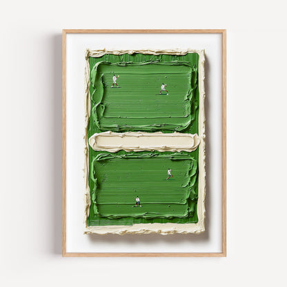 Tennisgemälde inspiriert an W.B.