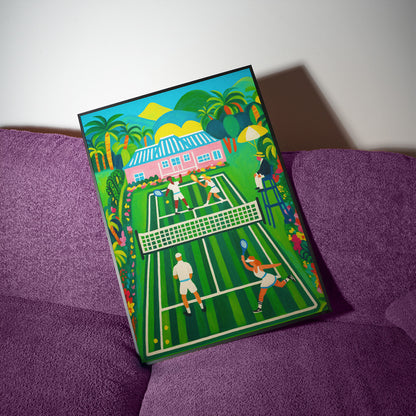 Tennisgemälde minimalistisch